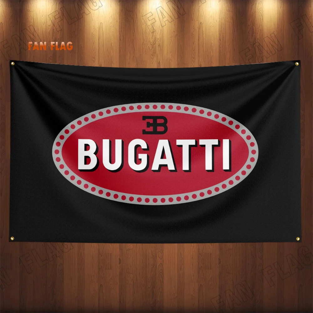 90x150CM Bugattis Car Flag Banner For Car Racing Decoration Poster Tapestry Polyester Outdoor Home