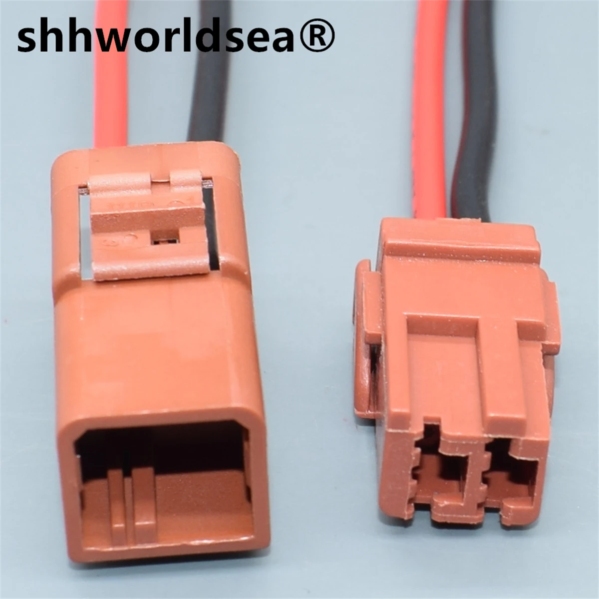 

shhworldsea 2pin 4.8mm male female socket 1-142680-1 Automotive Connector 142680-1 Electric Wire Harness Socket