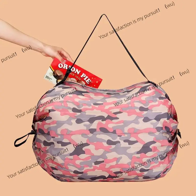 1PCS Folding Eco-friendly Shopping Bag, Travel Shoulder Portable, Thickened Grocery Bag, Supermarket Eco-friendly Bag