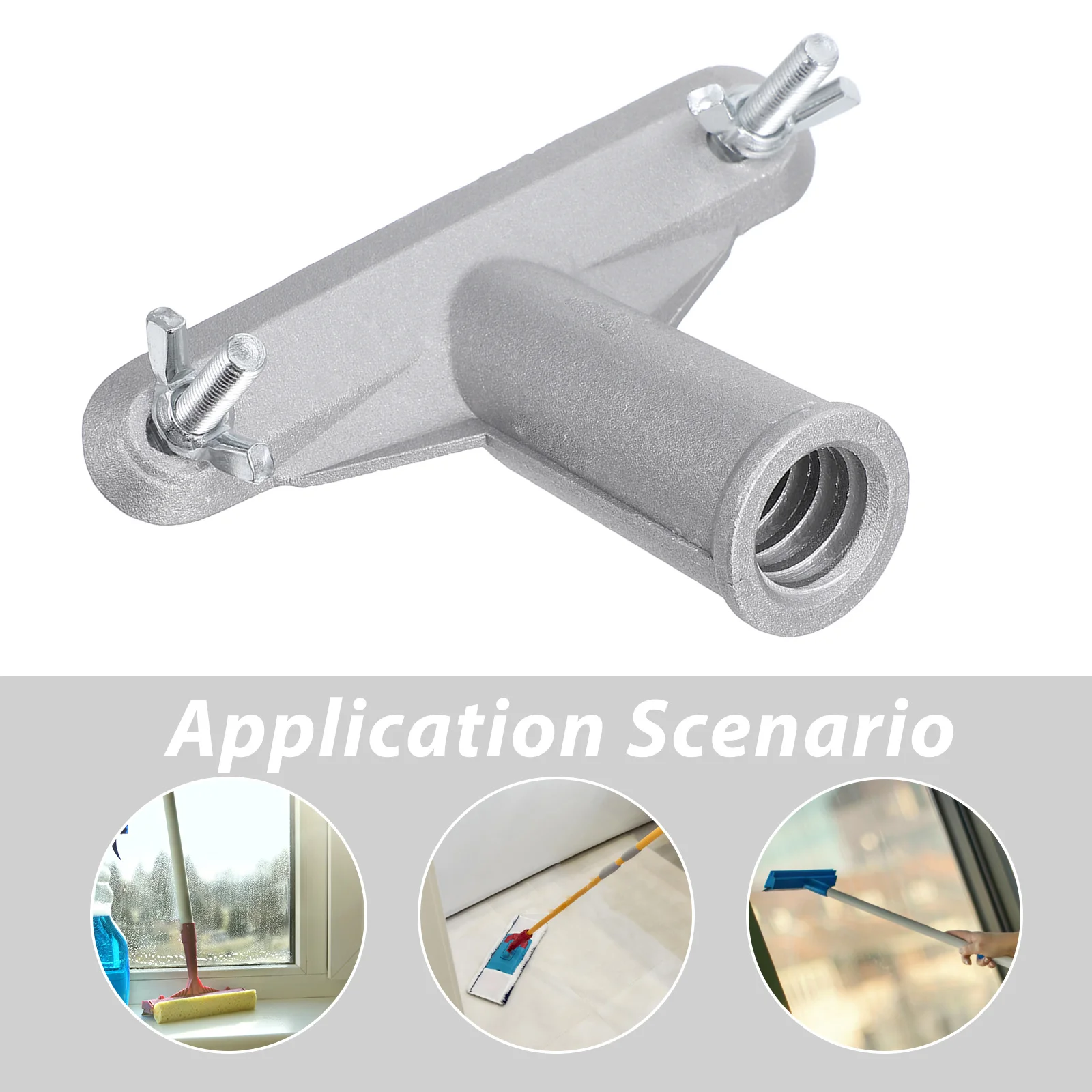 

Roller Brush Adapter For Extension Pole Aluminium Alloy Broom Head Connector, Threaded Handle Tip Replacement Tool For Mop Push