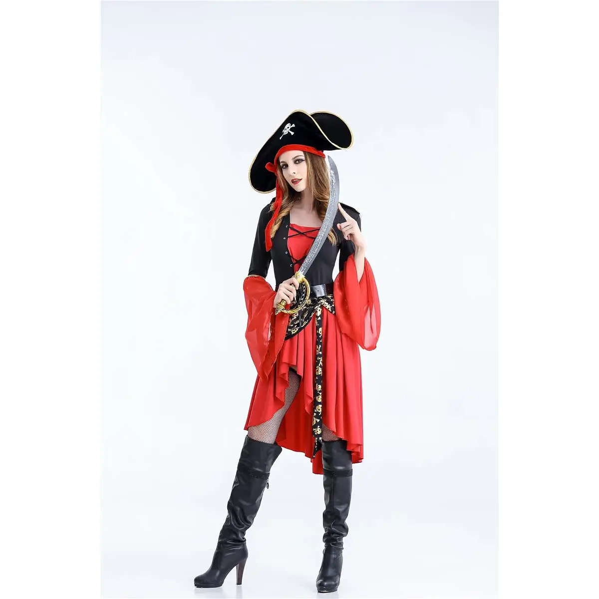 Neues Spiel orm Damen Piratenkostüm Halloween Par Role-Plang Traditionelles chinesisches Kostüm Bühnenaufführung Damenbekleidung