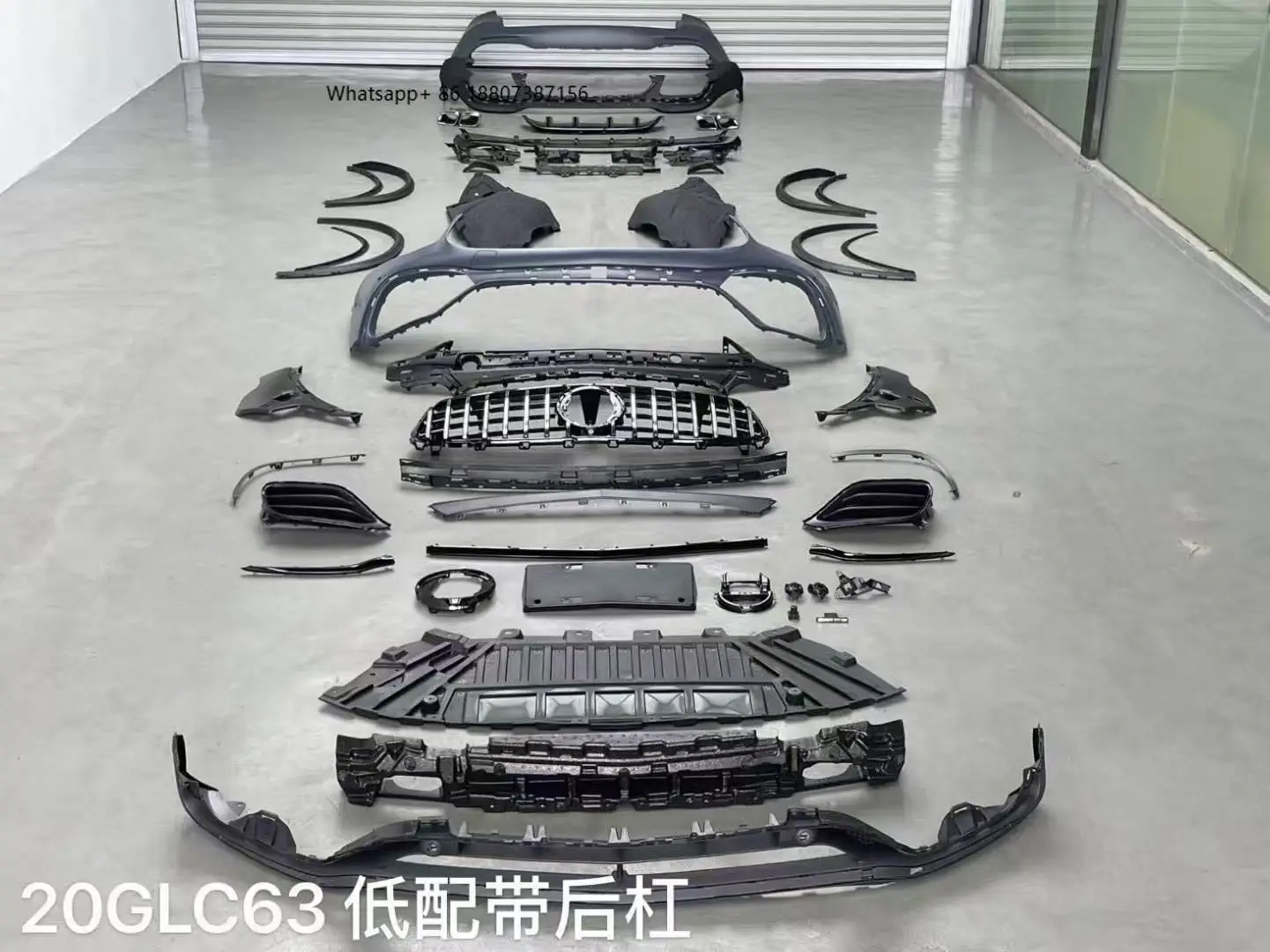 

ForMercedes Benz 20-22 GLC X253 Class GLC 200 260 300 to GLC63 forAMG Car Bumper Rear Diffuser Car Grille