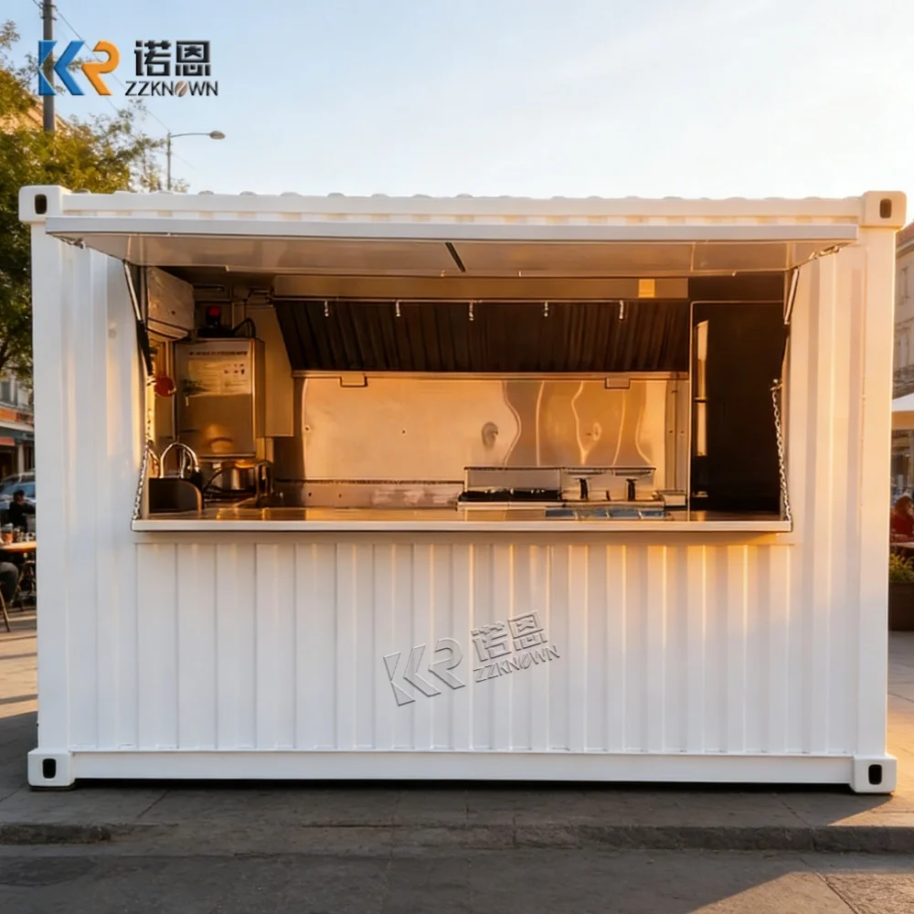 

Customized Outdoor Mobile Container Kitchen Small House Container Restaurant Prefabricated Coffee House Street Bar Food Store