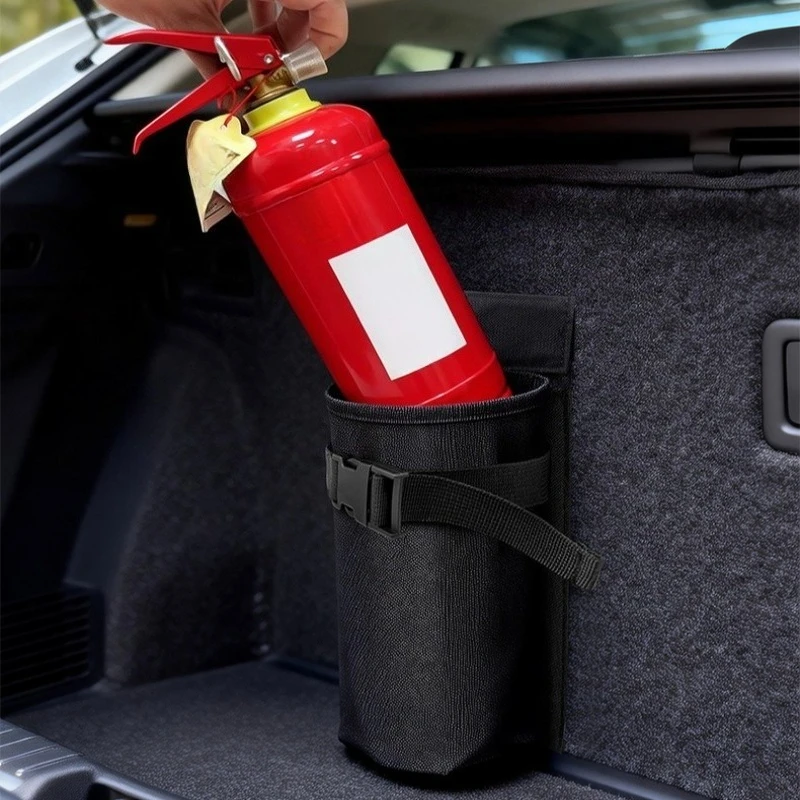 Bolsa de Almacenamiento para Extintor de Coche, Fácil Instalación, Antideslizante, Reducción de Ruido, Organizador Fijo para Maletero de Automóvil, Almacenamiento Diario