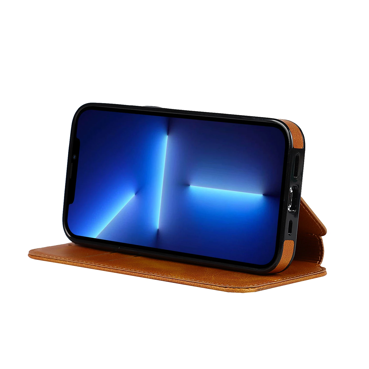 حافظة جلدية فاخرة لحماية آيفون 14 برو 13 12 Mini 11 Pro Max X XR XS 7 8 6s Plus SE محفظة كوكيه قلابة فوندا