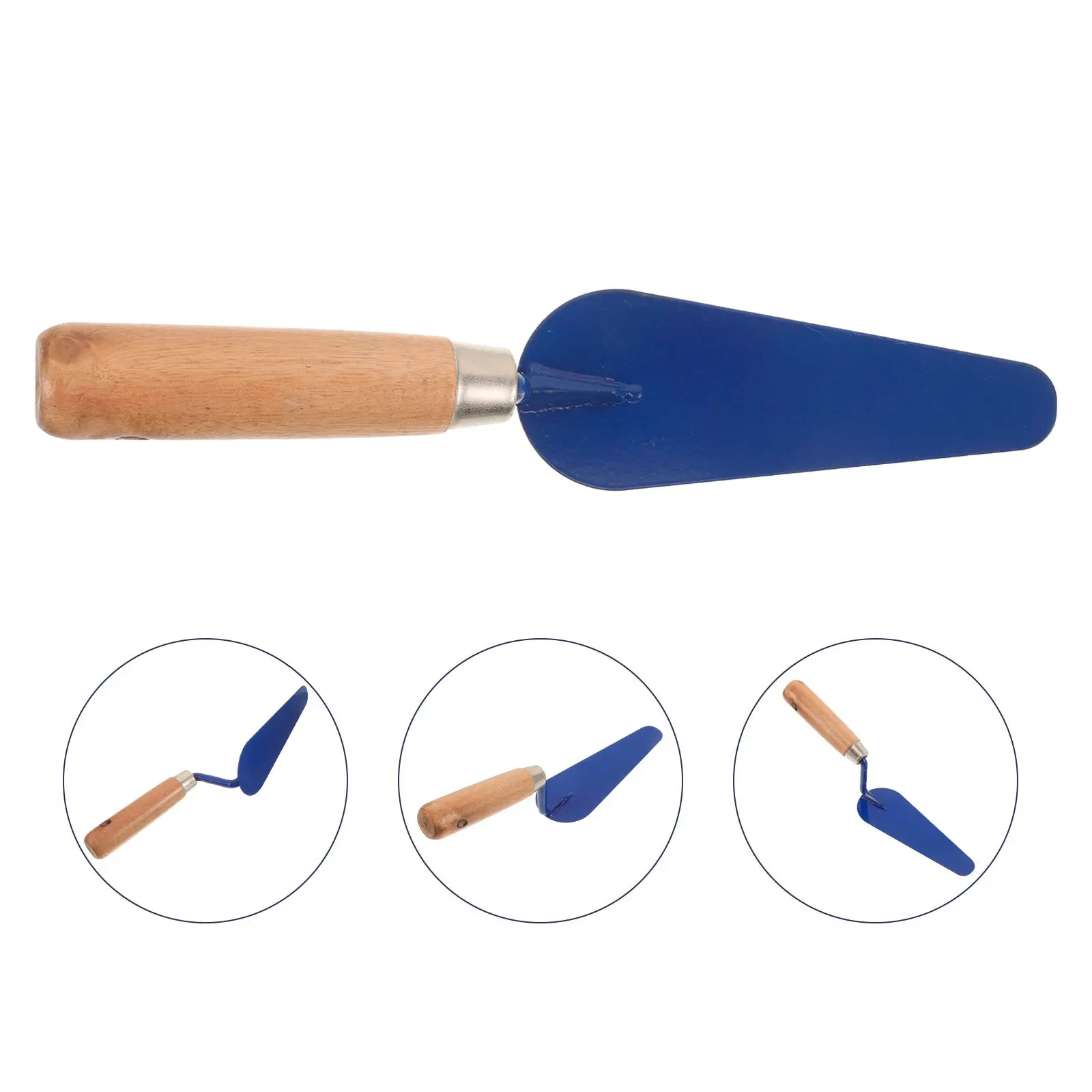Pointing Trowel Wooden Handle Short Blade Cement Finishing Masonry Trowel for Bricklaying Concrete Wall Plastering Tool