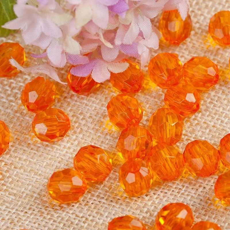 6-30mm transparent bead angle bead 32 section acrylic a material imitation crystal loose bead DIY bouquet beading material 500g