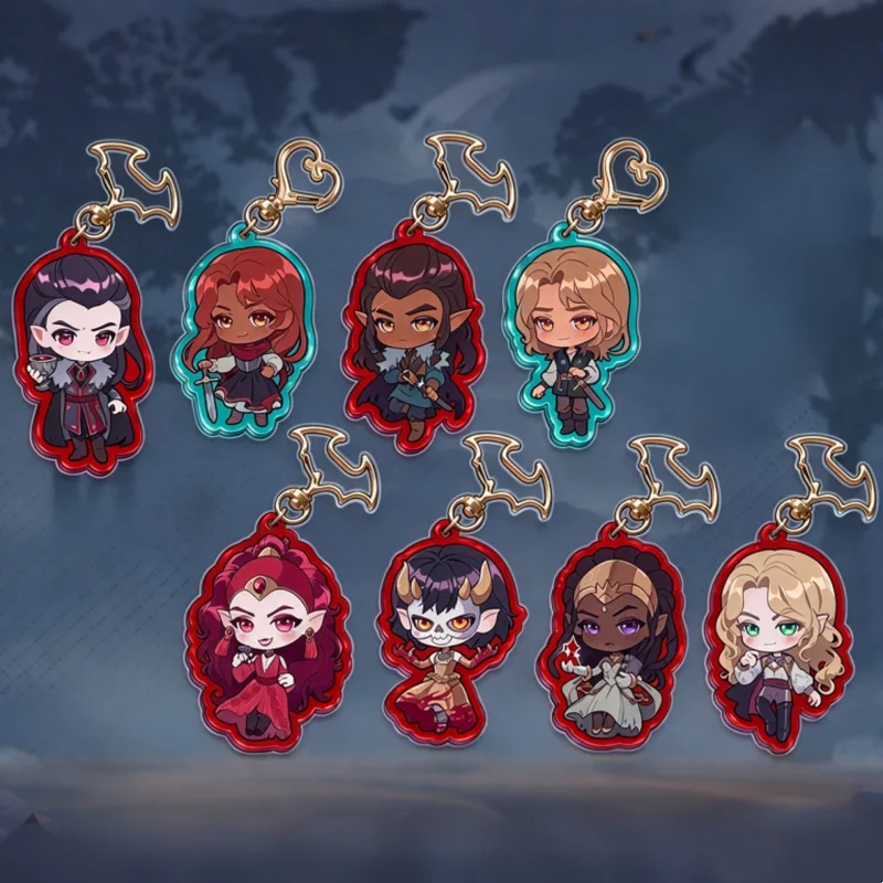 Curse of Strahd Acrylic Charms D&D NPC Keychain Pendant Strahd von Zarovich Ireena Kolyana Indira Vallakovich for Bag Decor Gift