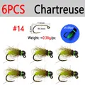 6 piezas de color chartreuse talla 14