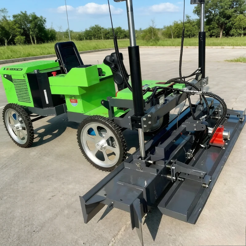 High Efficiency Concrete Laser Screed Machine Automatic Laser Concrete Leveling Machine 4 Wheel Hydraulic Laser Screed