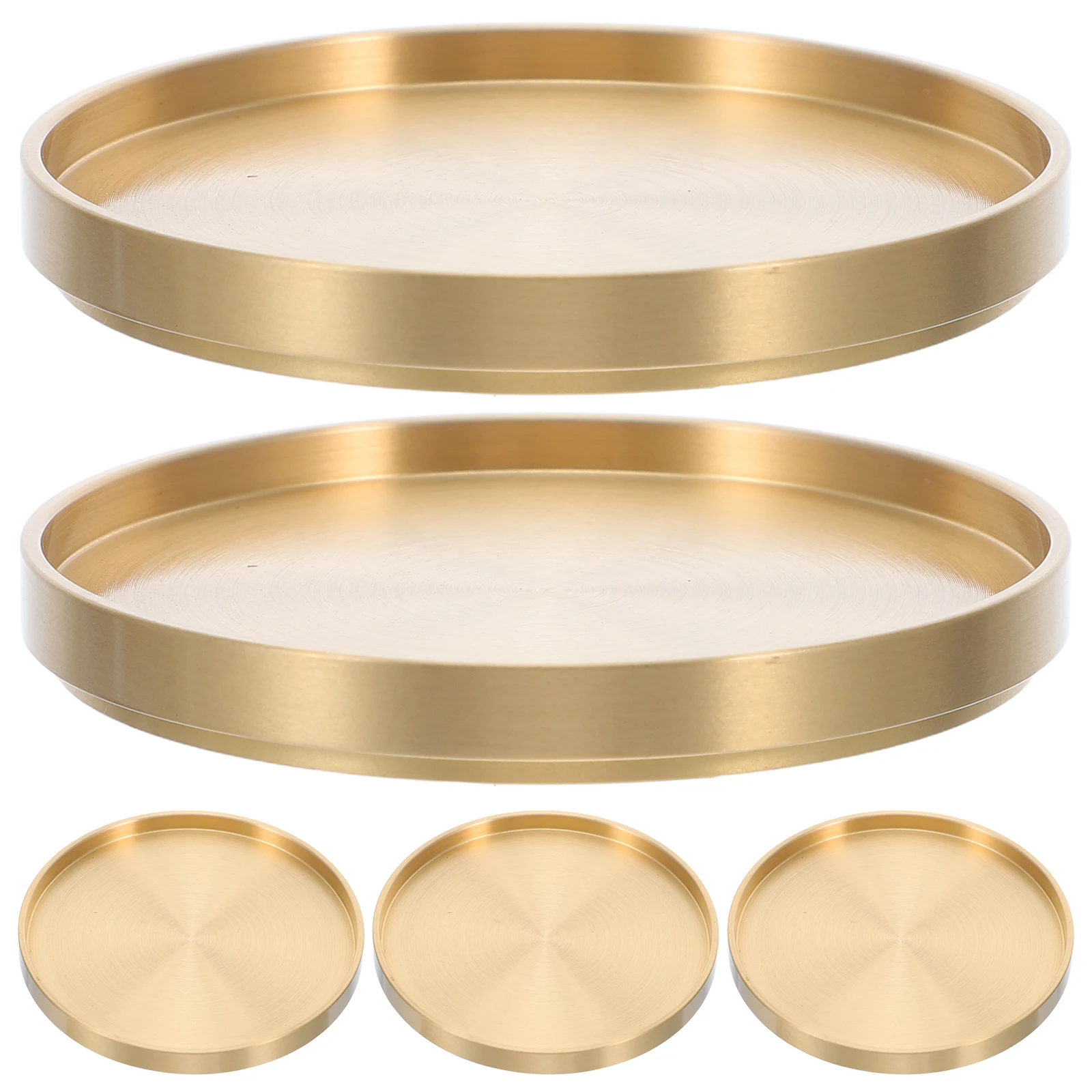 

5Pcs Copper Coasters Premium Brass Cup Mats for Drinks Home Hotel Restaurant Tea Room Decorative Beverage Protectors