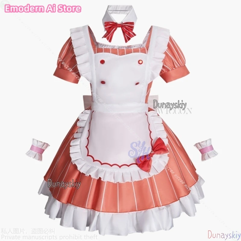 Uehara Ayumu كوسبلاي أنيمي لوفيليف AiScReam كوسبريفري كاواي زي الخادمة فستان كعكة برتقالية لطيف لوليتا لطيف للهالوين كوس #3