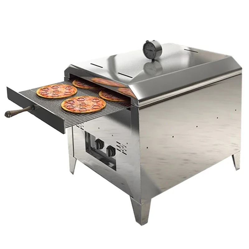 Precise Temperature Control Stainless Steel Gas Pizza Oven 6 Trays Small Commercial Outdoor Oven Outdoor Commercial Pizza Oven