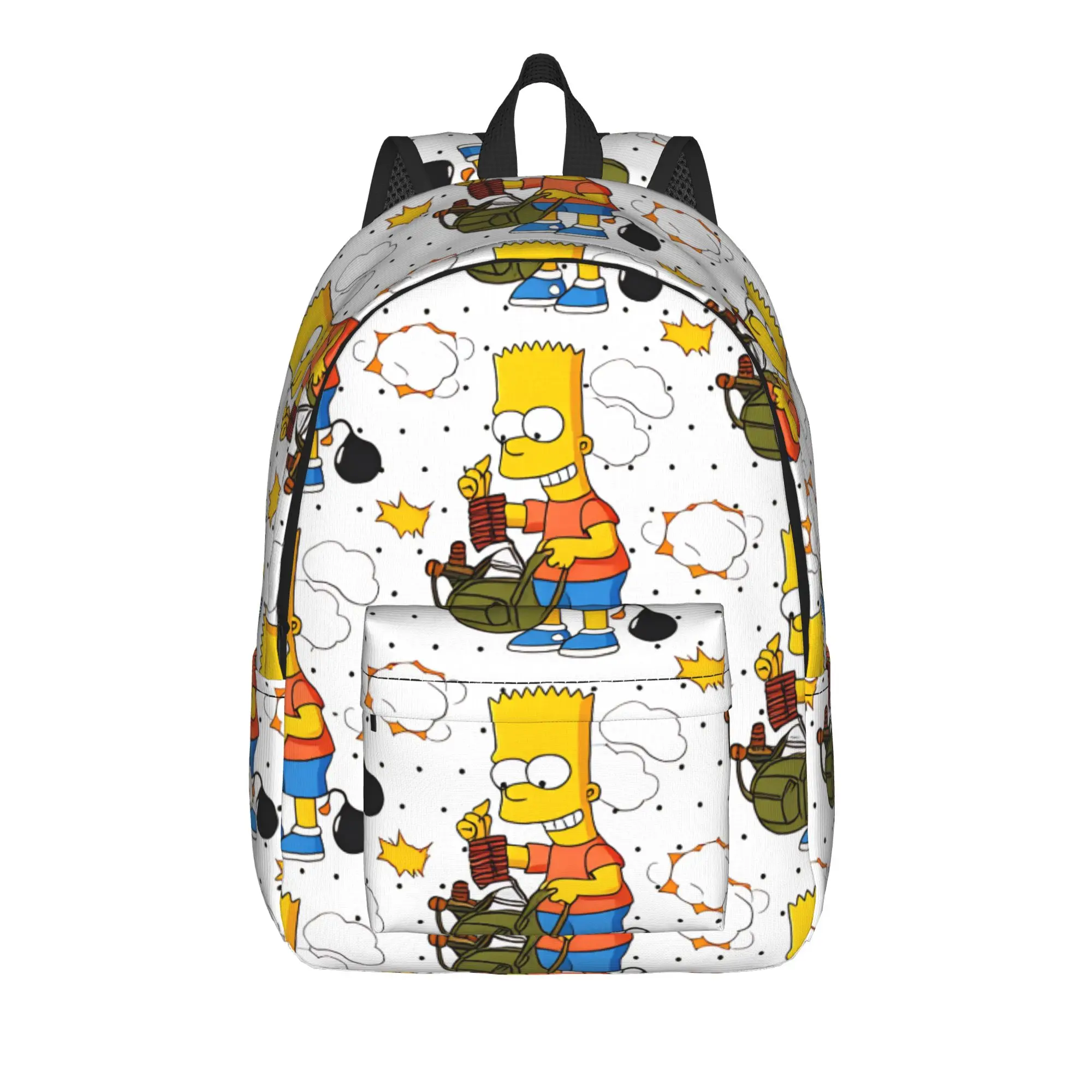 S-Simpsons Cartoon Background Backpack  University Backpacks Women Design Print School Bags Streetwear Rucksack