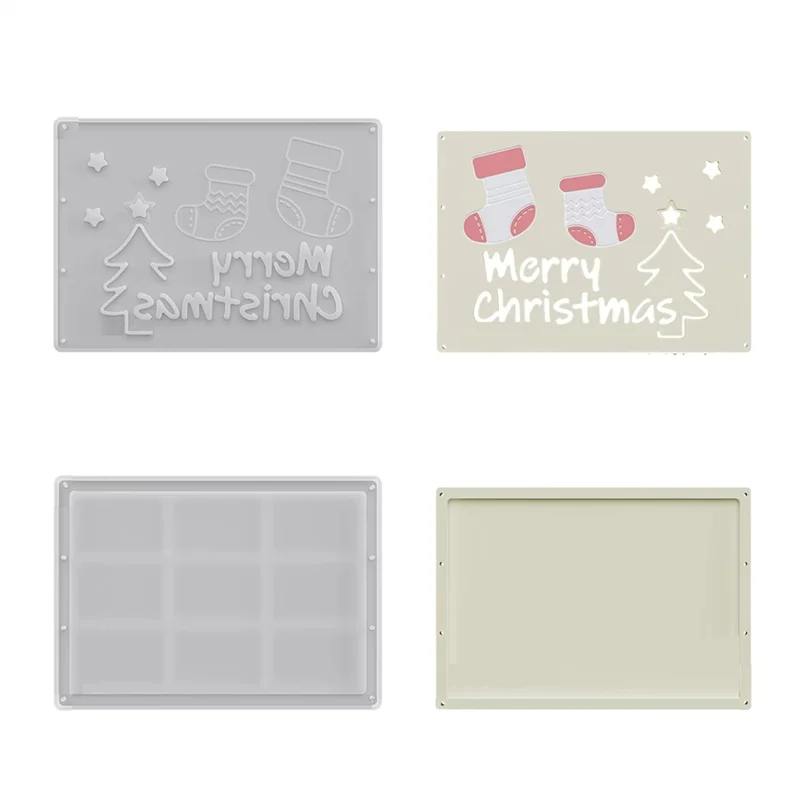 

TKOH-силиконовая форма для держателя денег, 2 шт., для гипсовой смолы, глиняных трафаретов, носков, рождественской формы для конвертов для денег