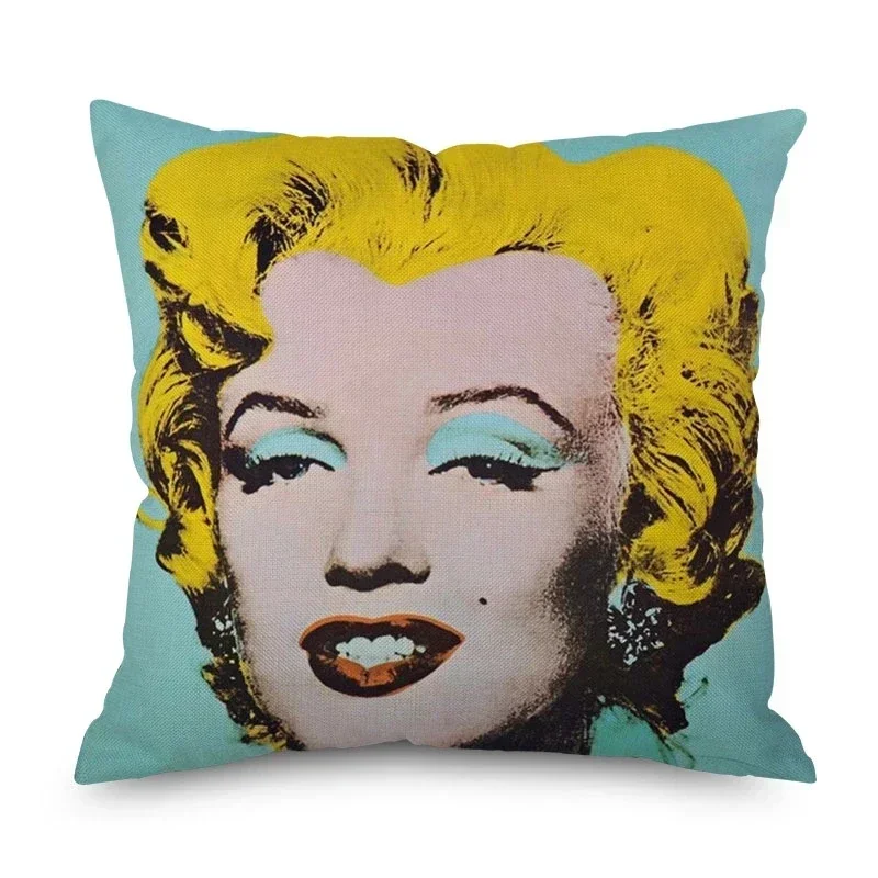 Marilyn Monroe Audrey Hepburn American POP Art Cushion Covers Portrait Painting Pillowcase Bedroom Decorative Pillows For Sofa