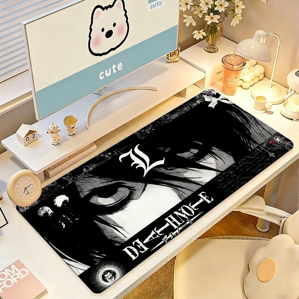 Death Note Mouse Pad Large Non-Slip Waterproof Mat Stitched Edge Keyboard Pad for Gaming Daily Office