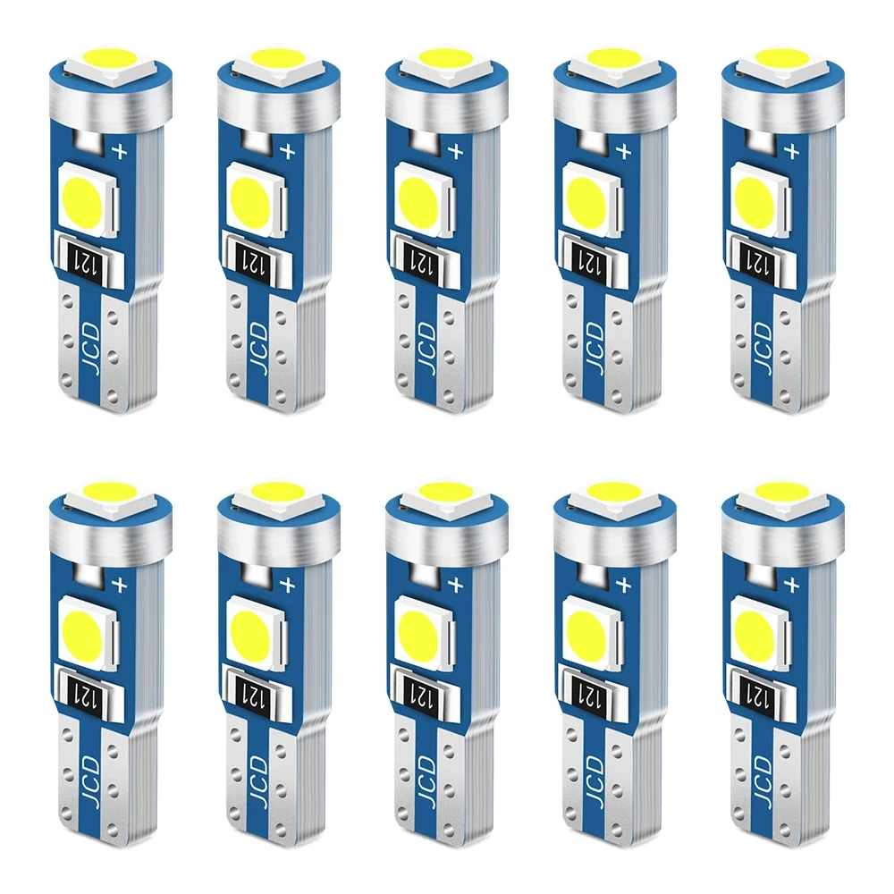 

10PCS T5 LED W3W W1.2W 74 286 Super Bright 3030 Lights Wedge Dashboard Gauge Car Warning Indicator Instrument Cluster Lamps Bulb