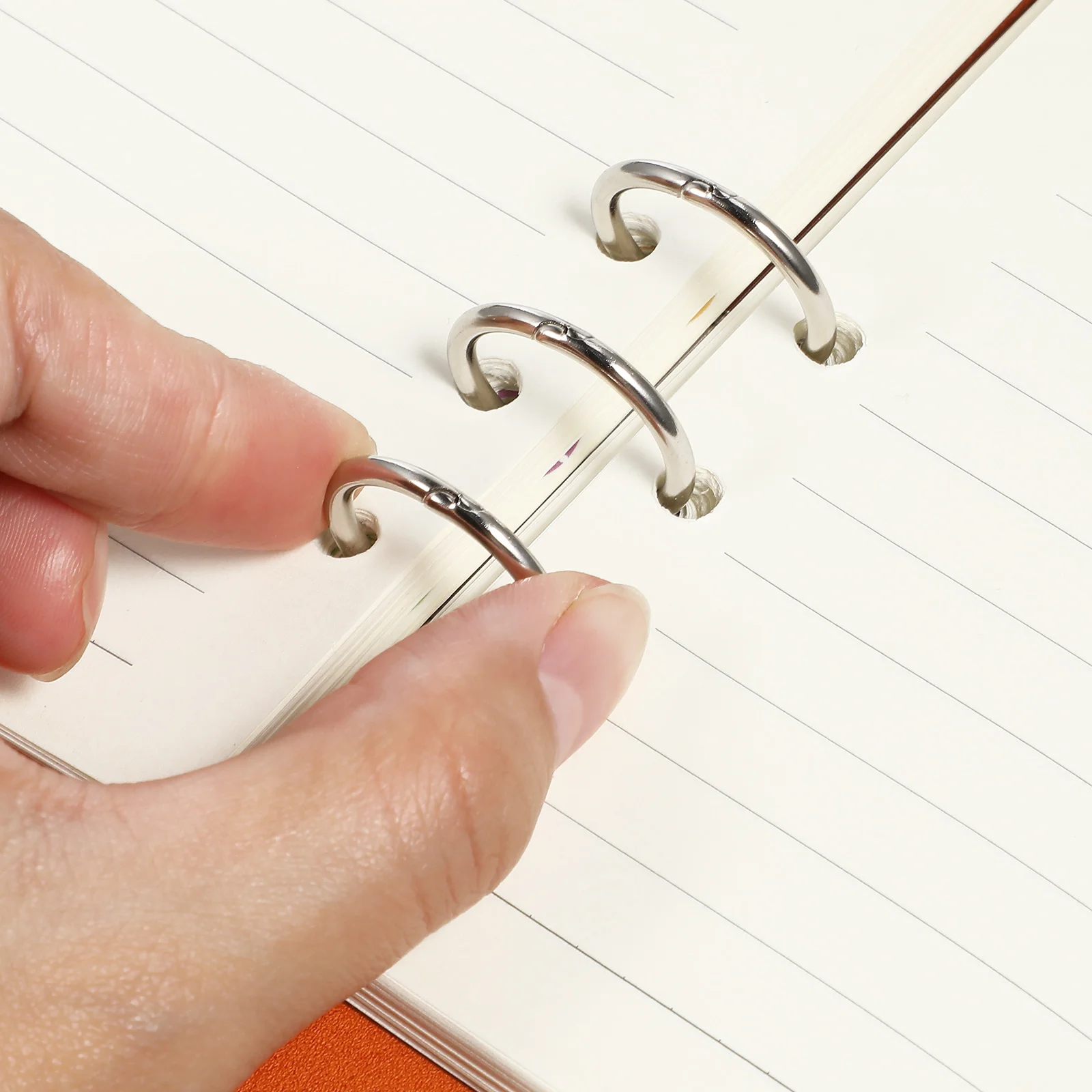 20 قطعة أجندة مكتبية /رزنامة مكتبية حلقة الموثق متمحور خواتم معدنية فضفاضة ورقة كتاب خواتم ملزمة مقاطع المنظم ل ورقة دفتر ملزمة #5