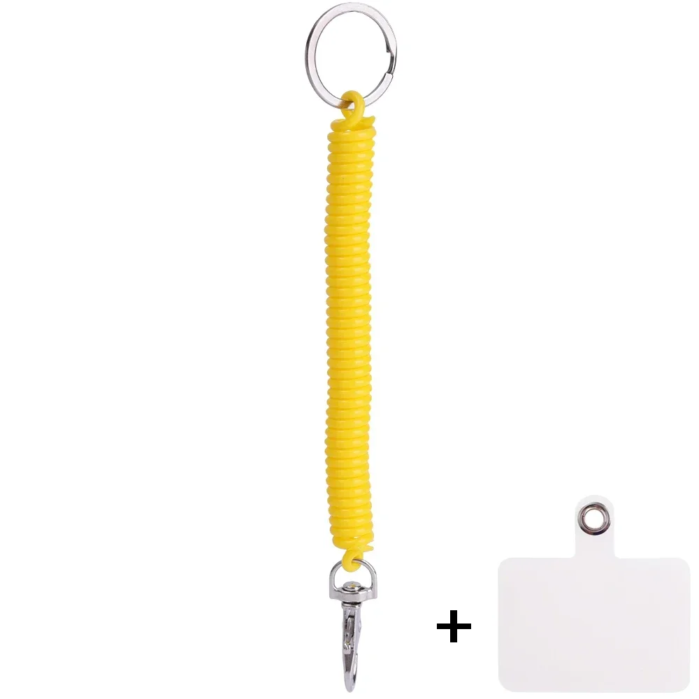 Retractable Coil Spring Keychain Phone Lanyard