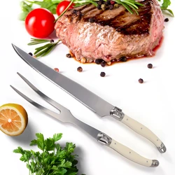 Stainless Steel Roast Lamb knife fork Salad Serving Tools Turkey Knife Steak Roast Meat Knife Teppanyaki Set Tools