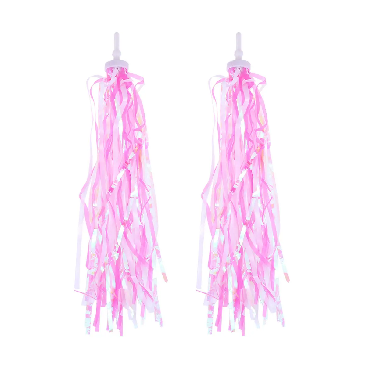 

6 пар блестящих лент для руля велосипеда, танцующих на ветру, для велосипедов, трехколесных велосипедов, самокатов, розовые, небесно-голубые, фиолетовые