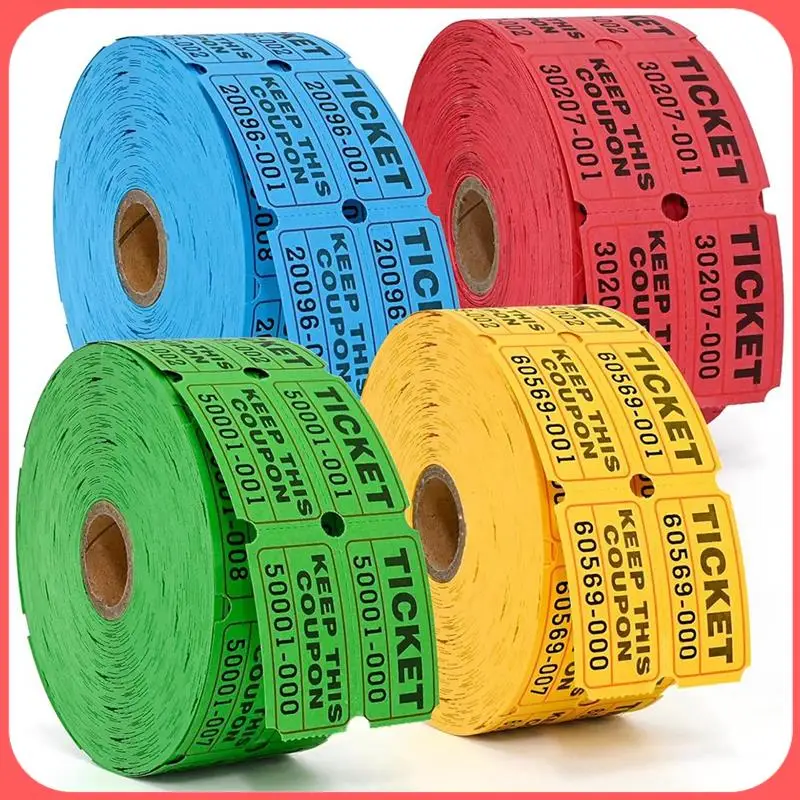 

AA89-4000 Двойные рулонные лотерейные билеты Рулон лотерейных билетов 1000 билетов в рулоне для рецептов средств и вечеринок