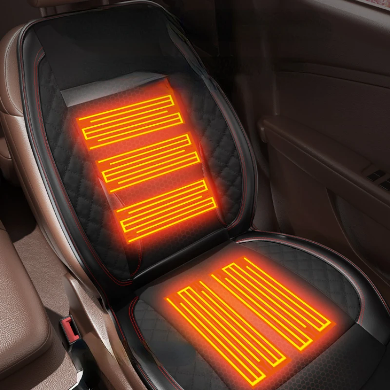 Graphene Auto Heating Cushion Winter 12V Seat Cushion Car Universal Thermal Electric Plush Single Cushion