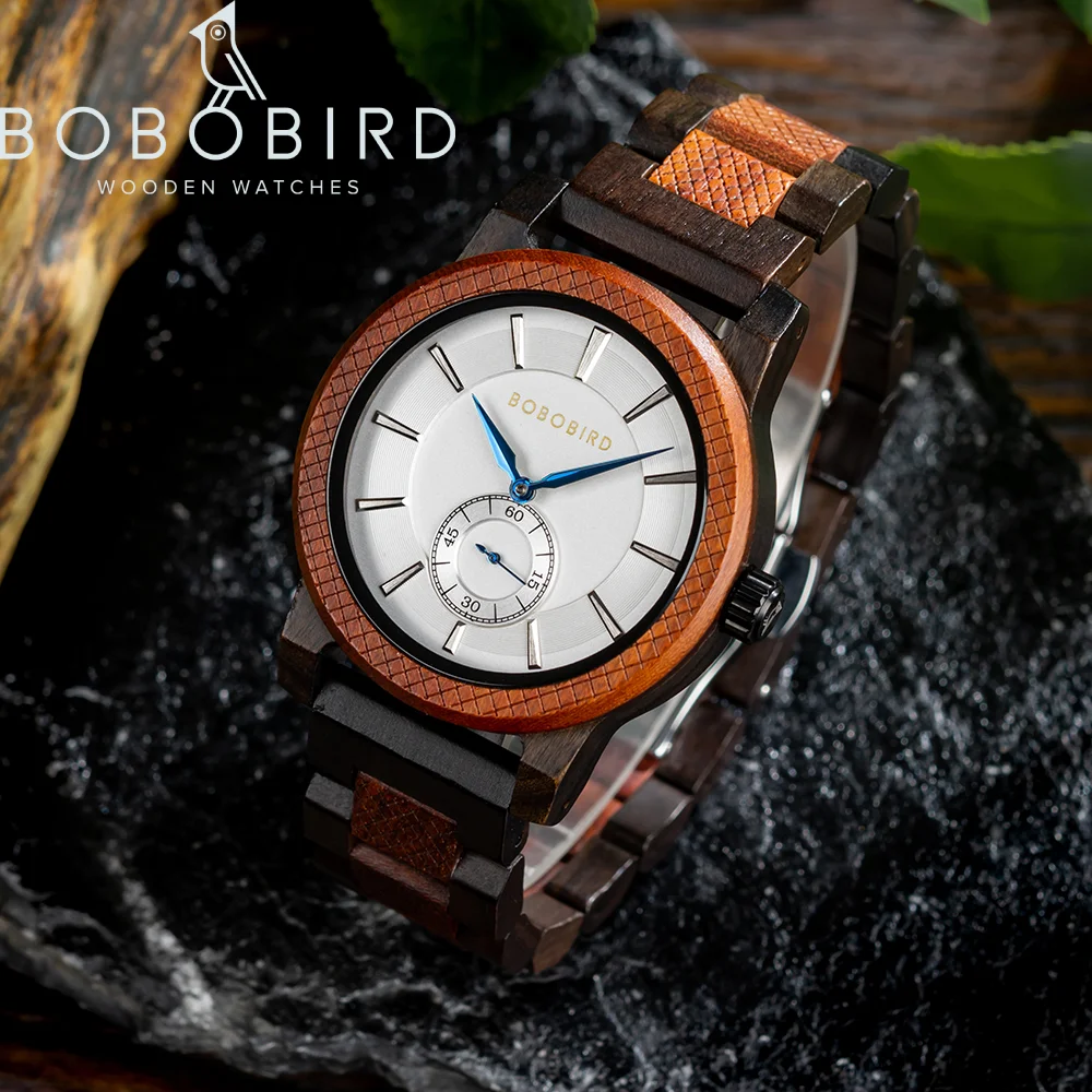 

BOBOBIRD Men Watches 2023 New Top Fashion Casual Clock Quartz Wristwatch Engraved Custom Logo Wooden Watch Great Gift Wood Box