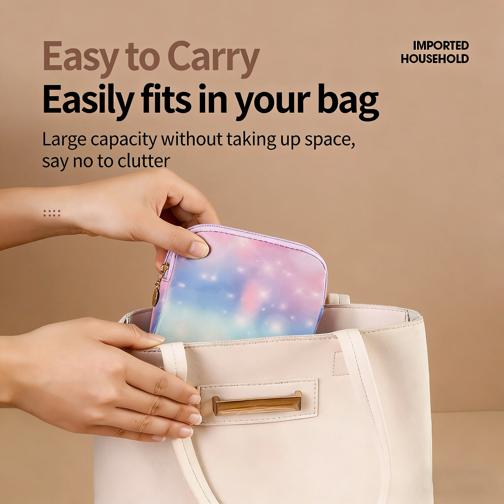 Gradient Sanitary Pad Storage Bag, Portable Menstrual Pouch, Waterproof Cosmetic Organizer for Tampons Pads, Mini Earphone Case