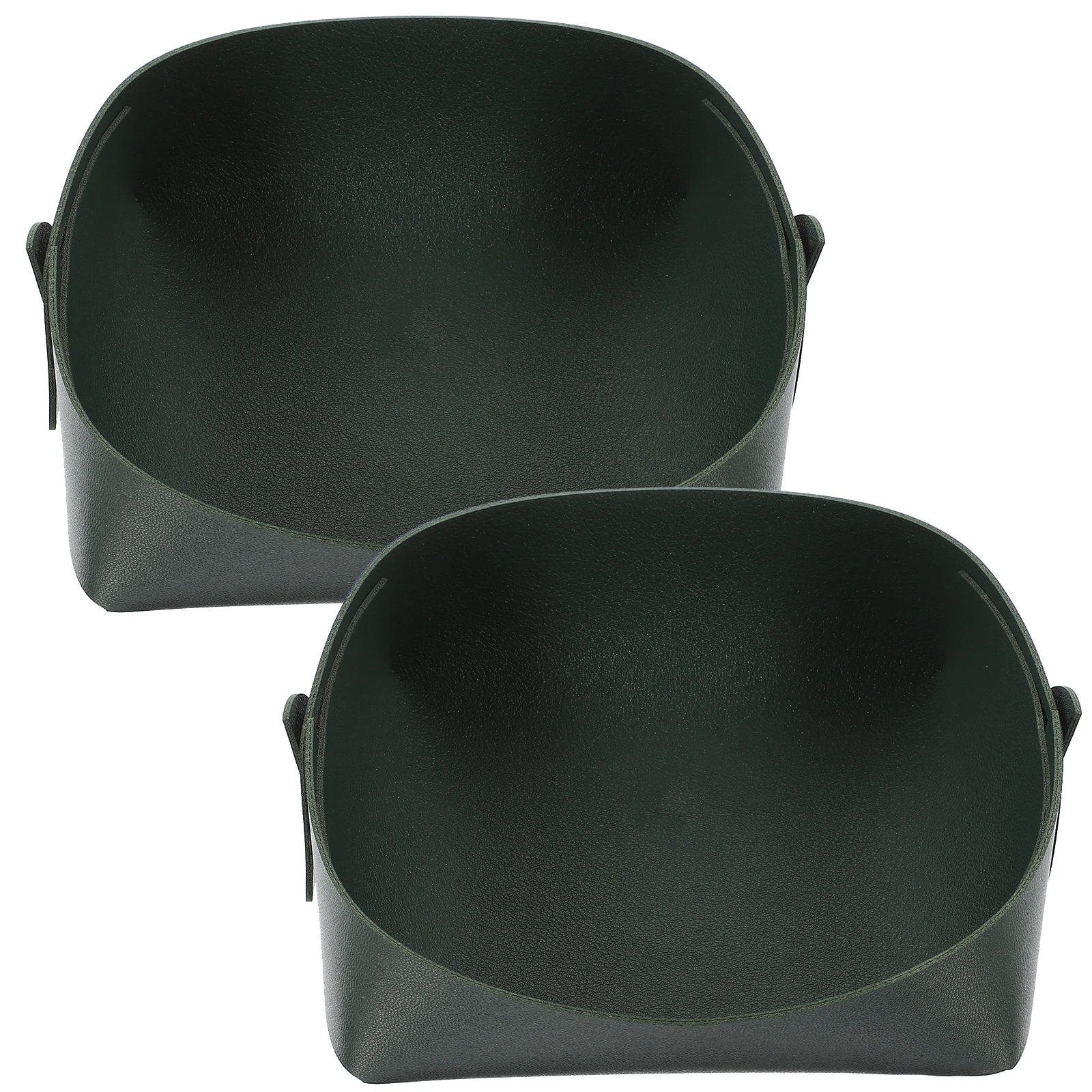 

2 Pcs Storage Box Stylish Organizing Tray Work Desk Small Trays Organizer Desktop Watch Multi-function Stationery
