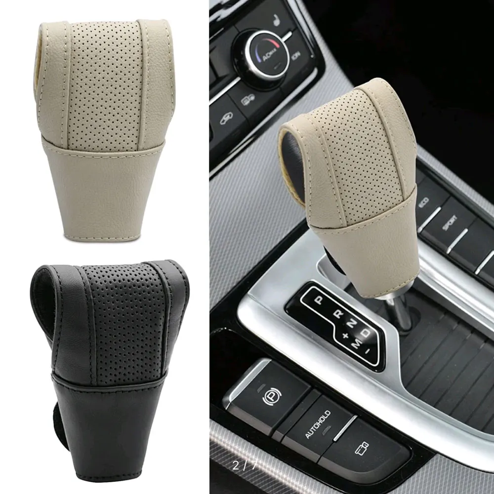 

1Pc Universal Car Leather Gear Shift Cover Shift Lever Cover Gearbox Shifter Knob Protector Cover Car Interior Accessories