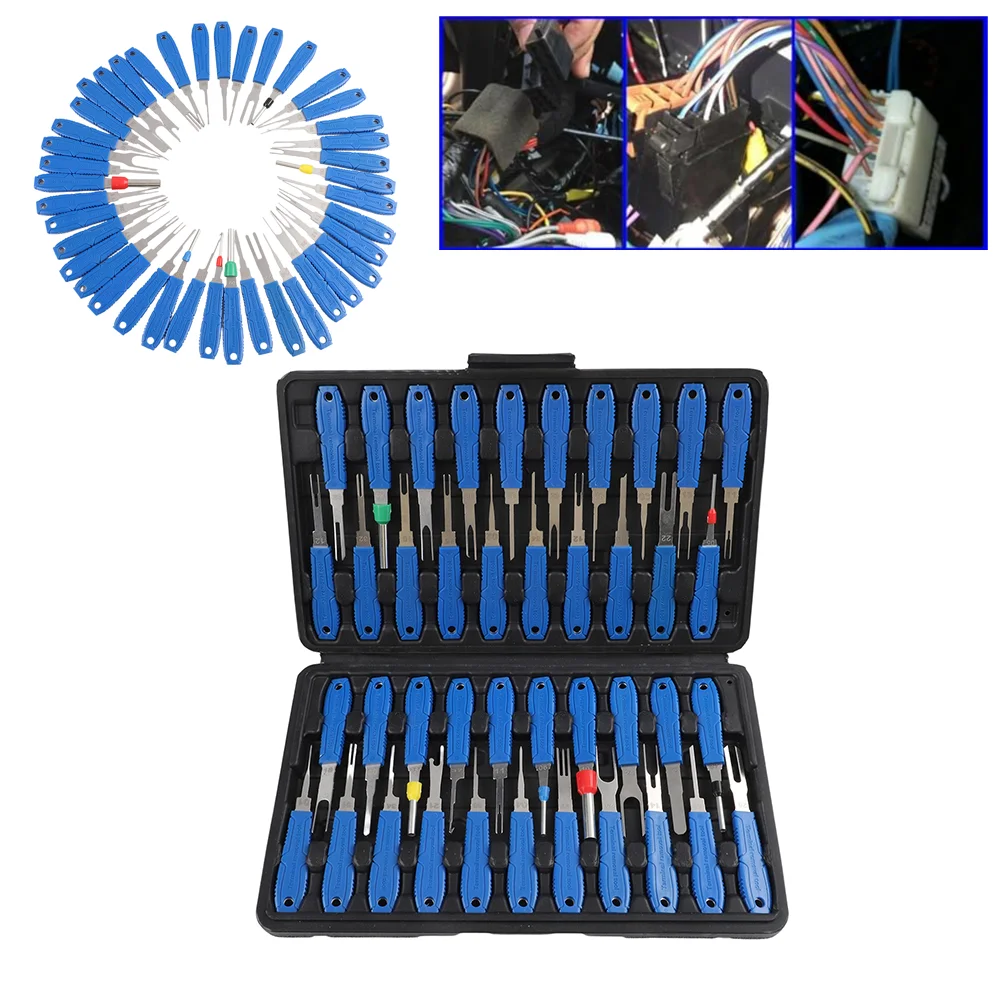 41 Piece Pin Removal Tool Set For Automotive Electrical Terminal Extraction Wiring Harness Repair And Connector Depinning Tasks