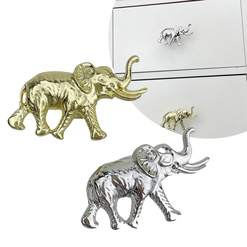 

Zinc Alloy Cabinet Knobs Door Pull Handles Elephant Shape Cupboard Drawer Wardrobe Furniture Handle Kids Kitchen Home Decor