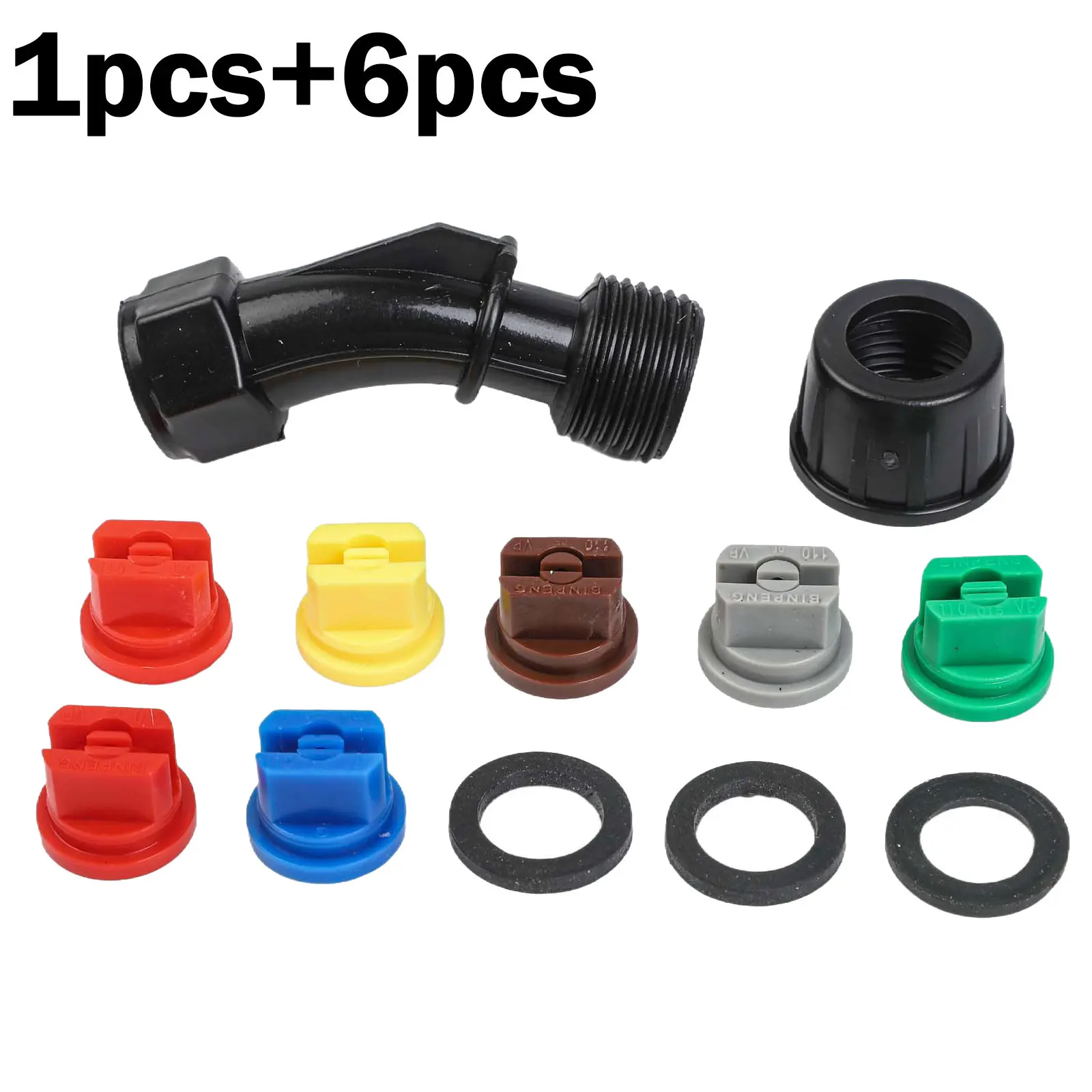 Hogedruksproeier Ventilatormondstuk voor hogedrukreinigeronderdelen 7-delige set Multifunctionele tuingazonrugzaksproeier