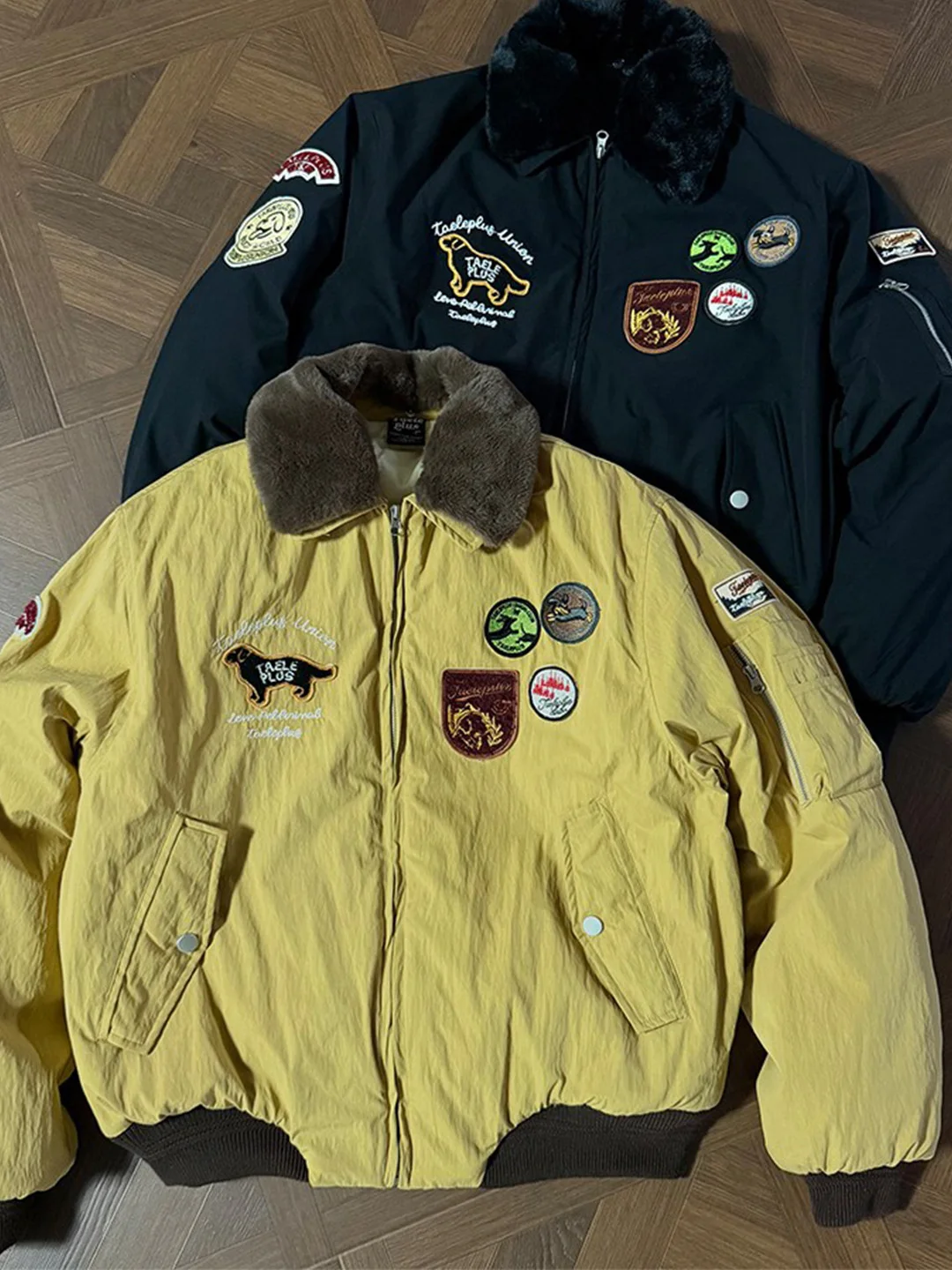 

Мужская хлопковая куртка American Style с вышивкой, тяжелая, с меховым воротником, теплая, повседневная, свободного кроя, с длинными рукавами, зимнее пальто