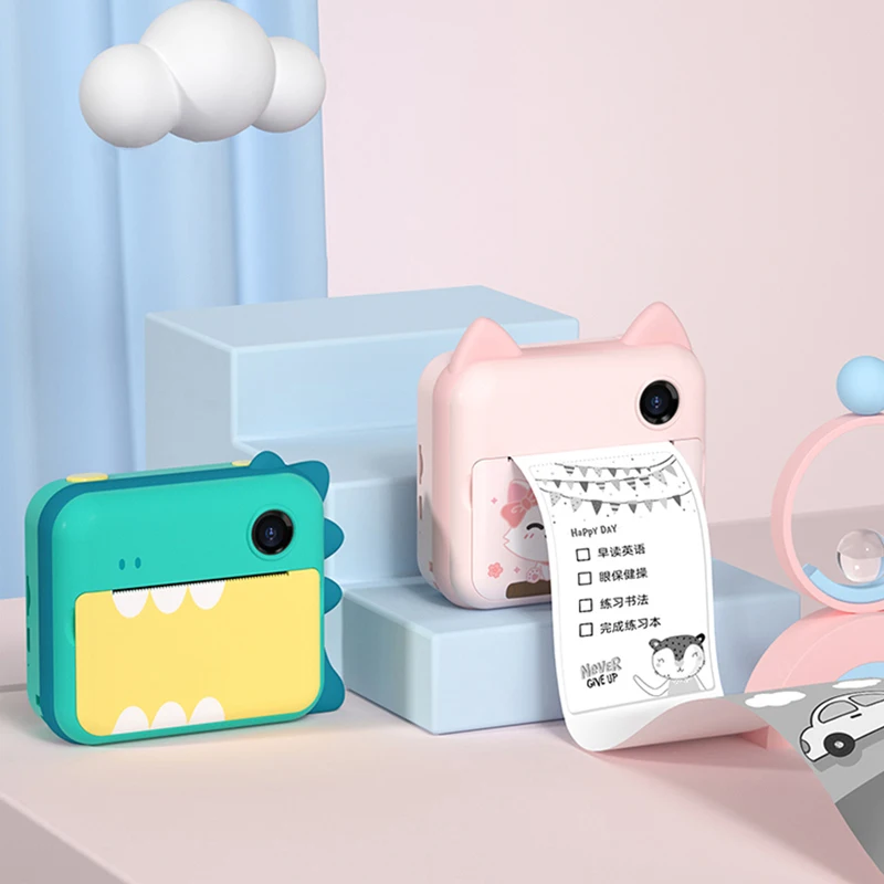Cámara de impresión instantánea para niños, videocámara Digital de 1080P con papel de impresión, regalo de cumpleaños para niños y niñas