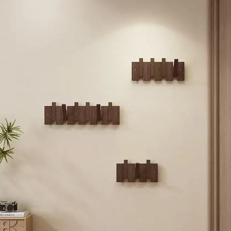 Wood Piano Key Hook Doorway No Drilling Wall Mounted Clothes Solid Wood Clothing Storage Racks Entrance Hall Home Furnitures