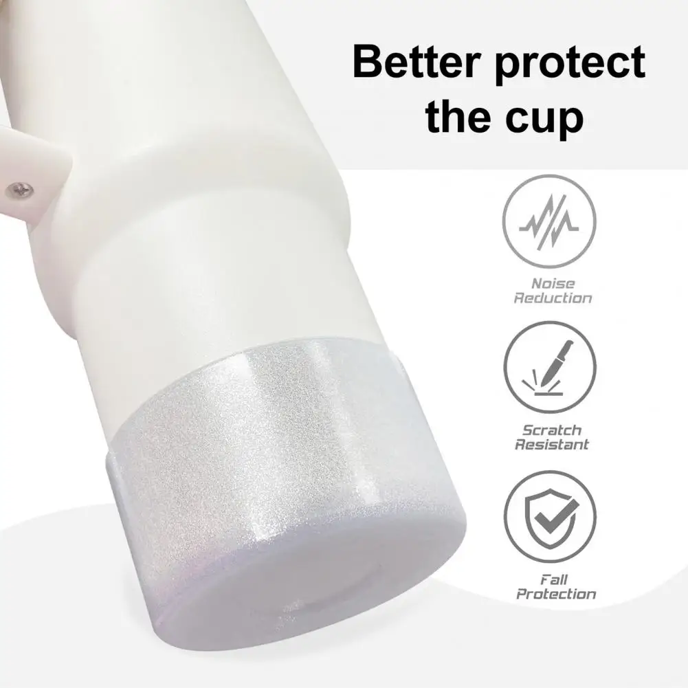 Glitter Silicone Tumbler Boot, Non-slip Cup Sleeve, Heat Resistant Bottle Protector For 40oz Tumblers With 7.5cm Base