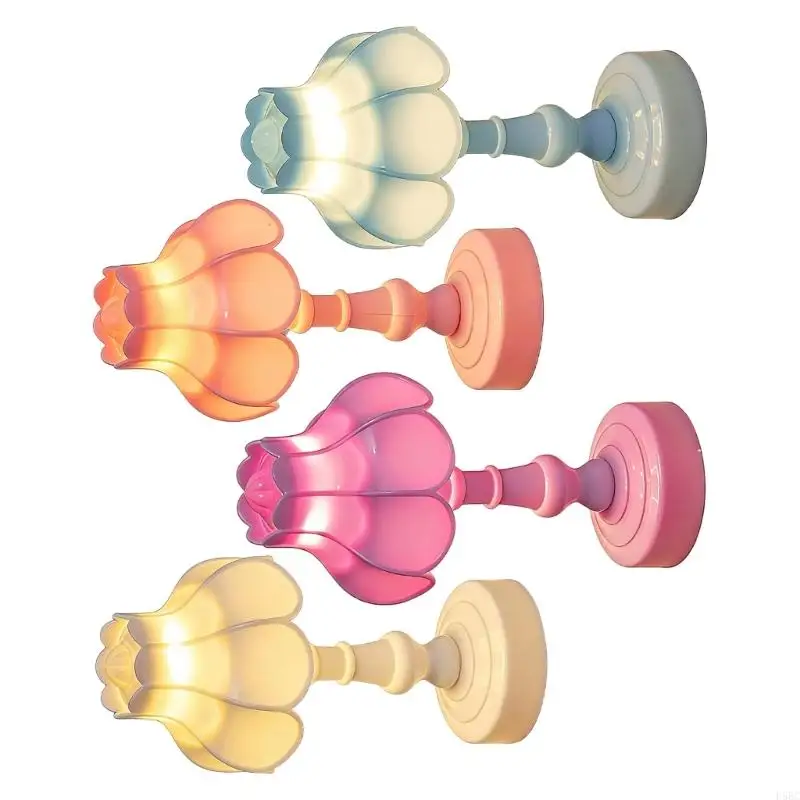  Portable Flower Bud LED Table Lamp Battery Desk Lamp LED Night Lights for Bedroom Coffee Shop Decors Nightstands Lights