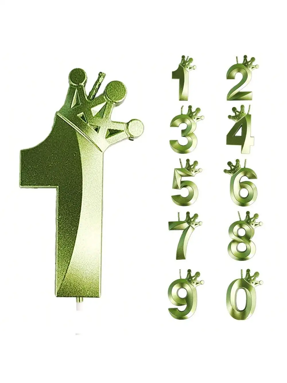 0-9 Number Birthday Candle,3D Crown Designed Number Candles for  Cake Topper Decorations, Celebration Reunions Anniversary