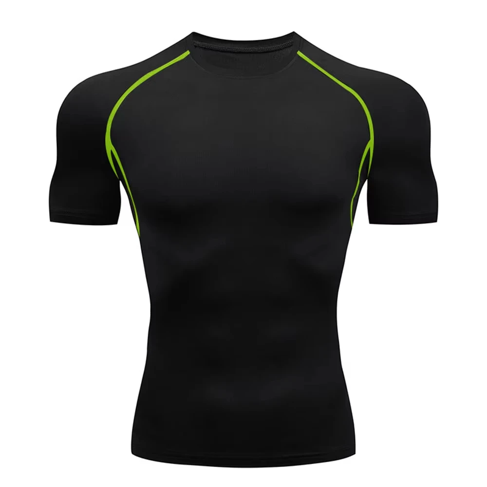 Men's Compression Shirts Summer Short Sleeves Tees T-shirt Gym Workout Fitness Running Tops Undershirts Baselayer Sportswear