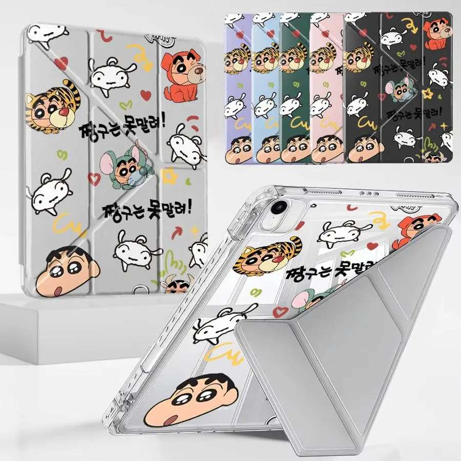 

Y-Fold Holder Cover Tablet Case For iPad Mini 6 7 Pro 2025 Pro 11th 10th 9th 8th 7th 12.9inch Air 4 5 M3 M2 1 2 M4 11inch Crayon