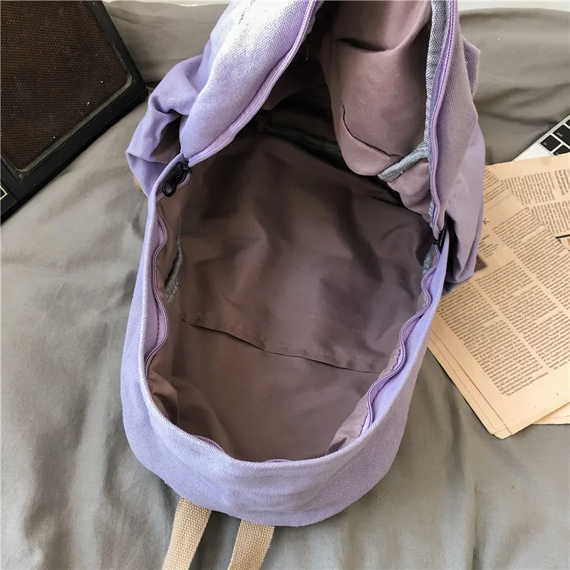 Ransel sekolah untuk siswa kuliah Vintage baru gaya Preppy Korea ransel kapasitas tinggi kasual ritsleting uniseks