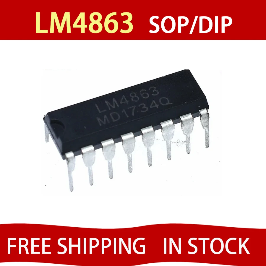 50PCS LM4863 SOP-16 LM4863S SOP SMD LM4863D 4863D DIP-16 in stock