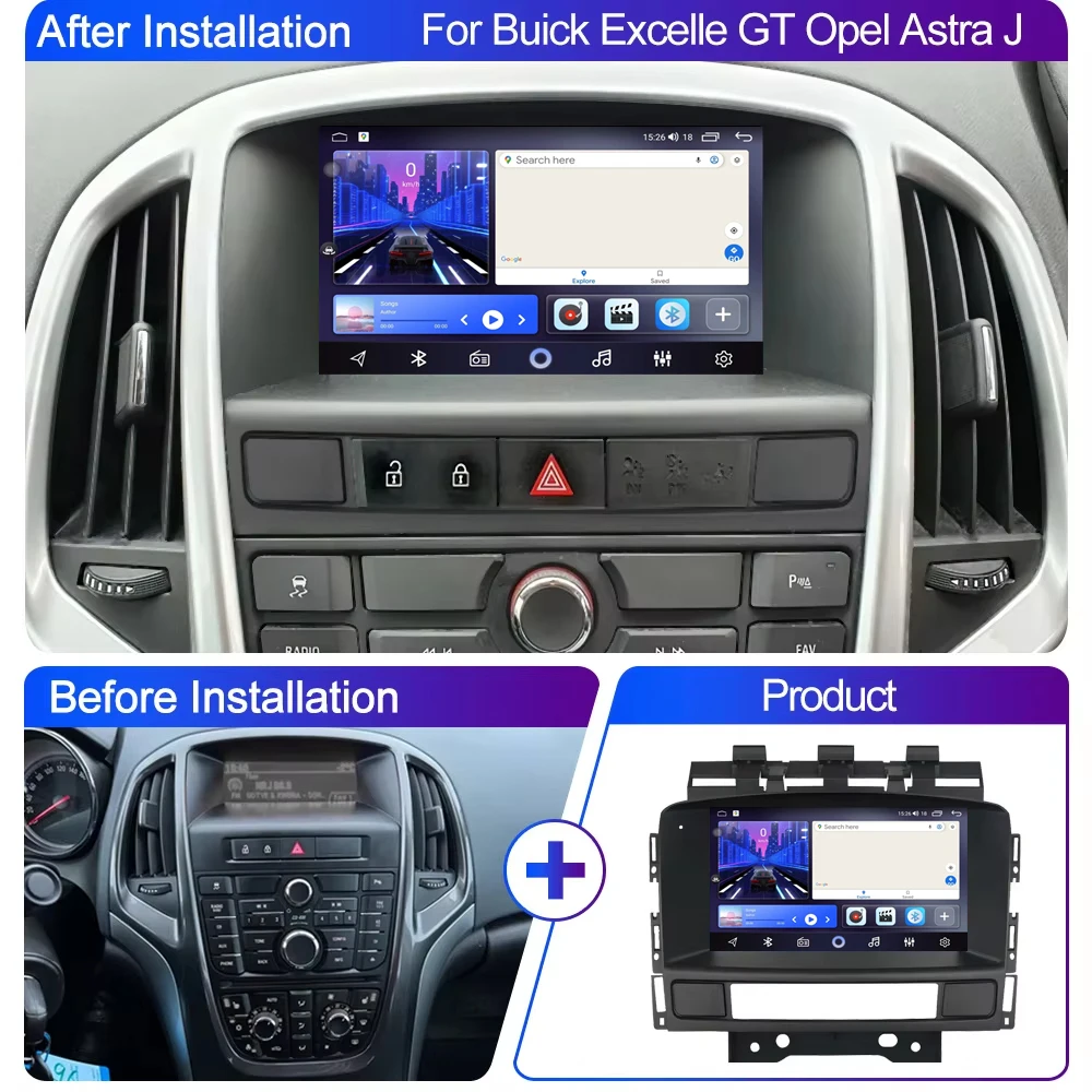 Car Radio Android 15 Carplay Android Auto For Buick Excelle GT XT Opel Astra J 2011 2012 2013 2014 Stereo Car Multimedia Player