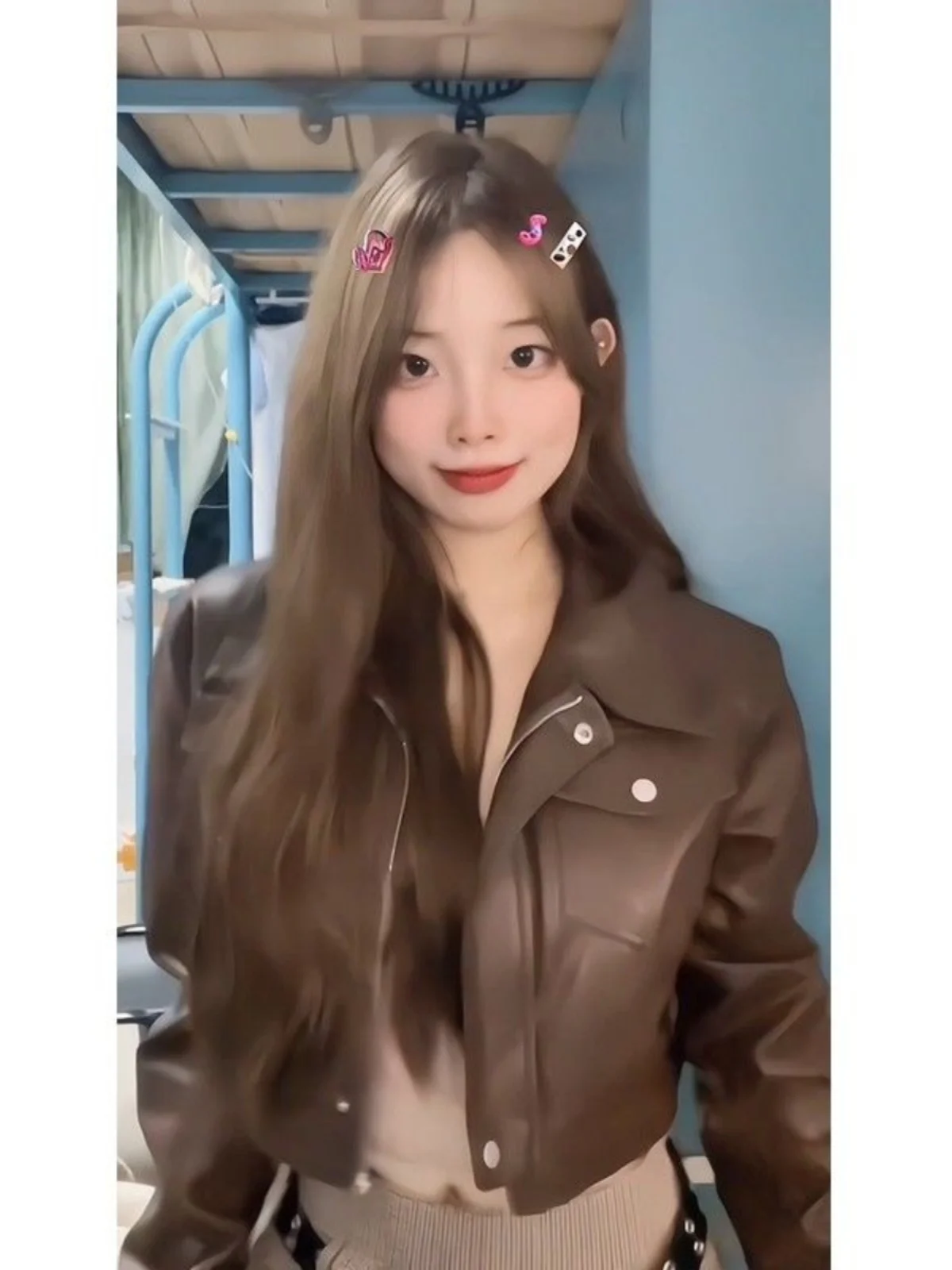 Browan couro jaet feminino primavera outono novo design retro americano legal ort solto motocicleta couro jaet