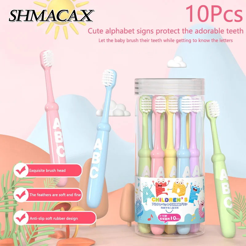 

10Pcs Cute Children Small Head Soft Bristle Cleaning Toothbrush High Density Brush Protect Teeth Children Aged 3-12