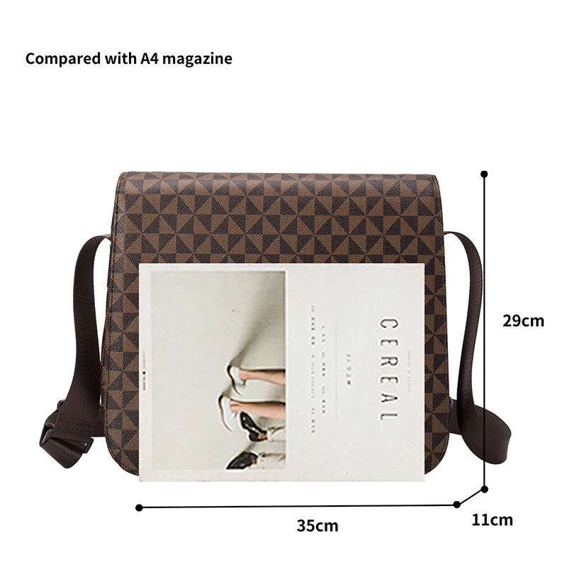 Mens Leather Shoulder Bag Luxury Brand Crossbody Bags Vintage Designer Messenger Bag Large Capacity Briefcase Fashion