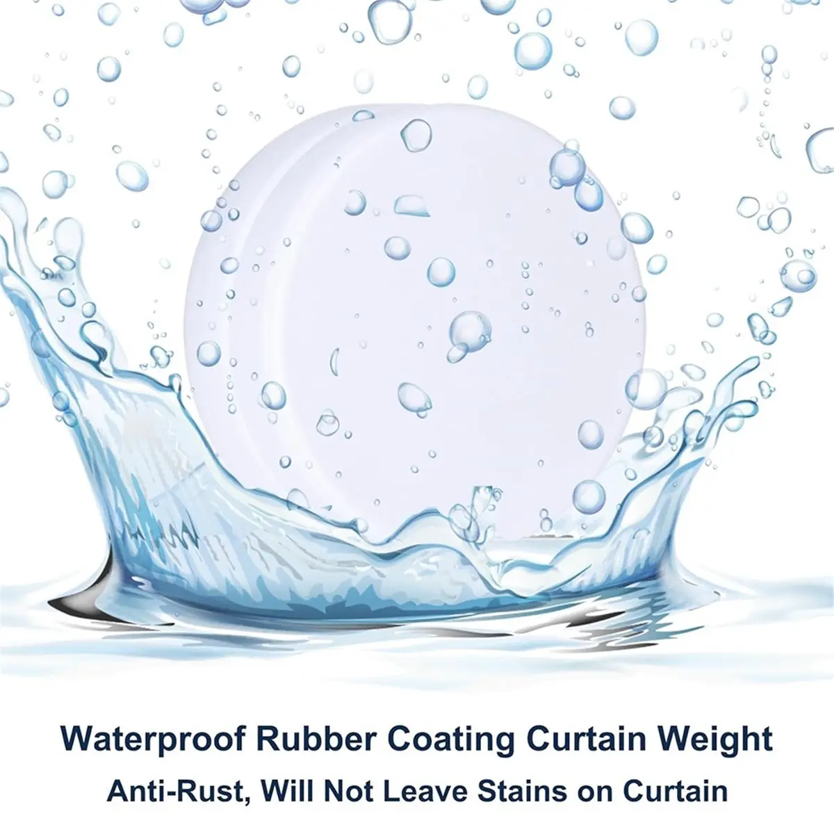 

6 Pairs Outdoor Magnetic Curtain Weights, Waterproof Drapery Weight, for Heavy Wind,Outside Curtain,Shower Curtain